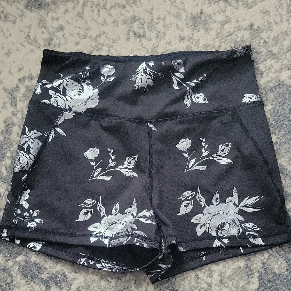 Floral Black Women's Shorts